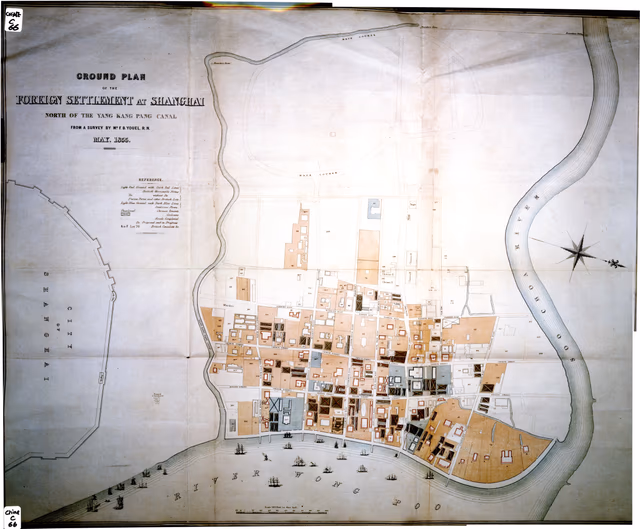Ground plan of the Foreign Settlement at Shanghai - North of the Yang Kang Pang Canal