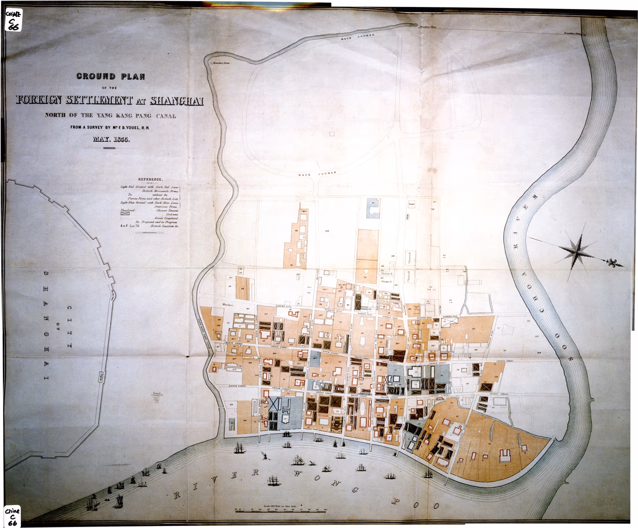 Ground plan of the Foreign Settlement at Shanghai - North of the Yang Kang Pang Canal